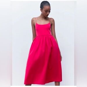 Zara Vibrant Pink Midi Dress